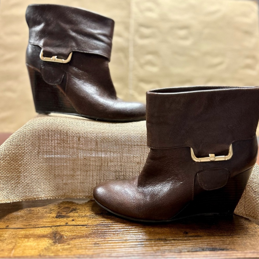 Nine West Wedge Booties, Size 6 1/2 M